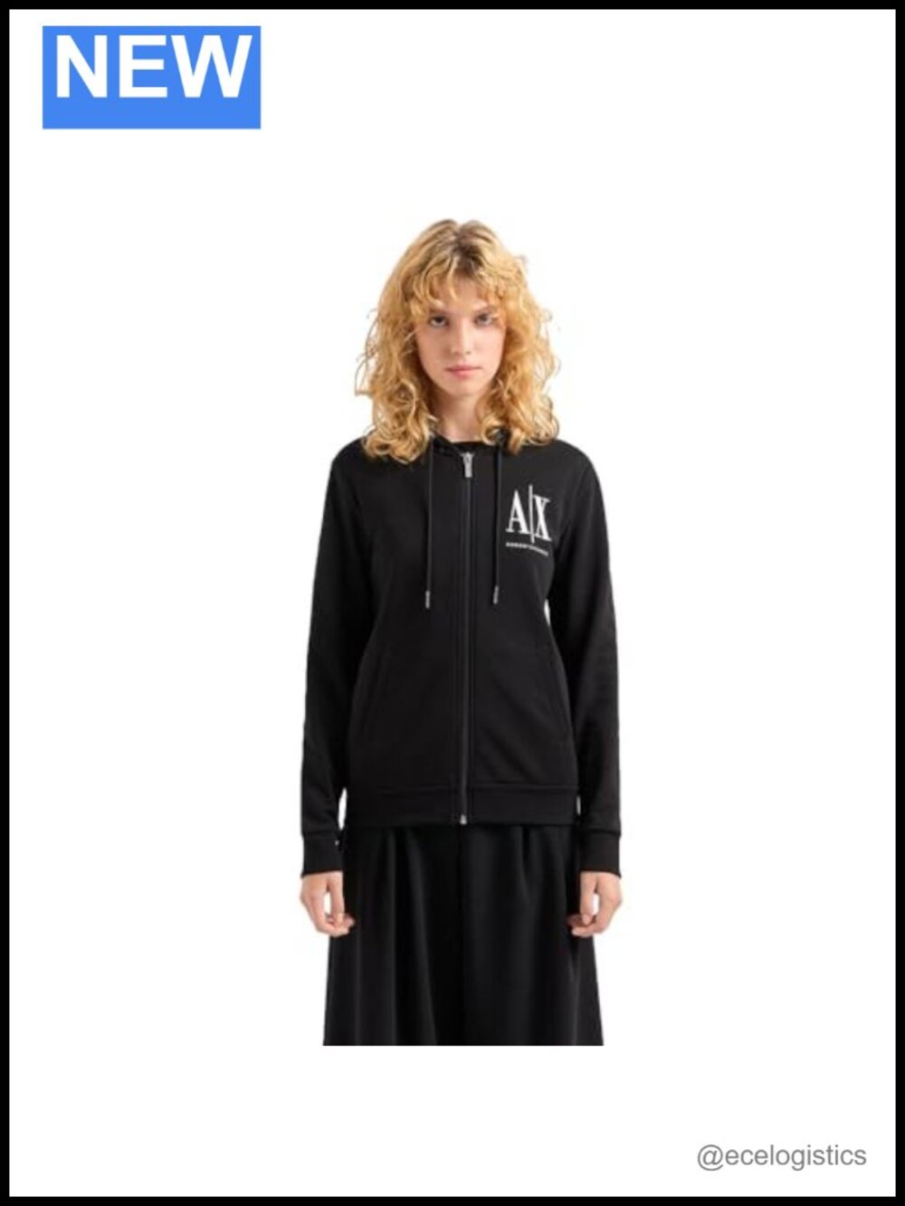 Zip-Up Hoodie Embroidered Logo French Terry Cotton